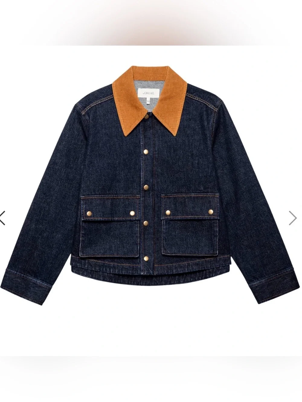 The GREAT. THE DENIM SWINGY JACKET Size 2/Medium NWT - Picture 1 of 9